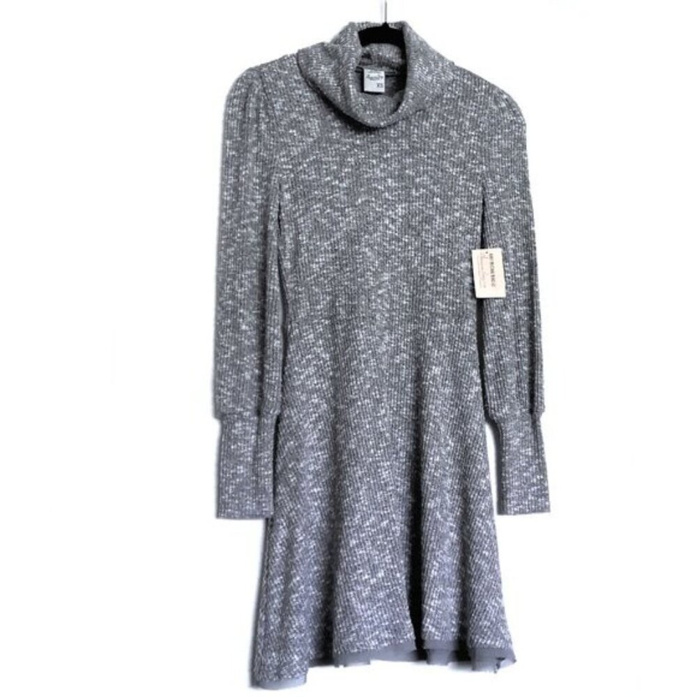 New American Rag Cie Energy Dress Heather Gray Stretch Fit & Flare NWT $54.50 XS